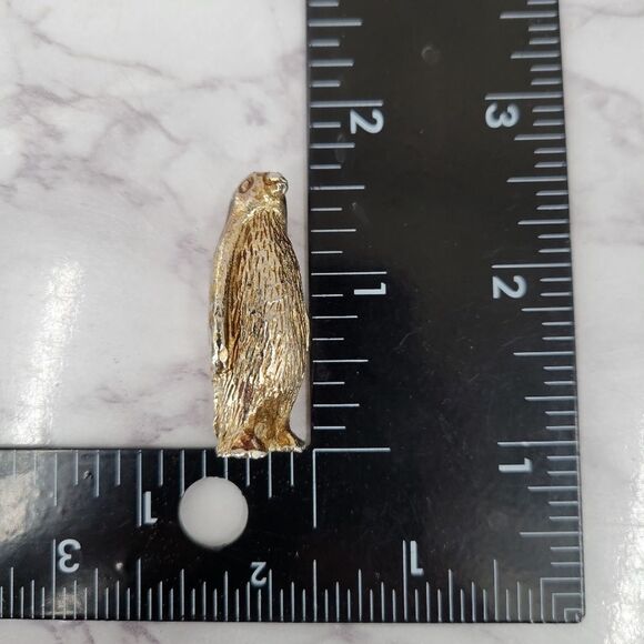 Penguin Metal Figurine Vintage Very Heavy 1.5" Game Piece  Miniature Collectible - Picture 6 of 7